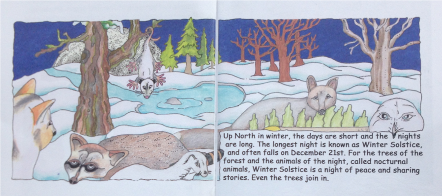 interior children's book art story